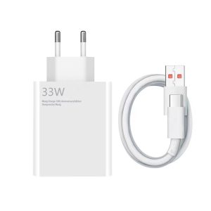 شارژر بهمراه کابل اصلی 33 وات شیائومی مدل Mi 10T 5G