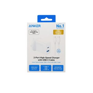 شارژر دیواری 20 وات انکر مدل B2348 به همراه کابل USB-C به طول 1.5 متر